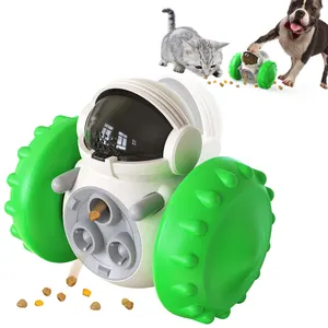 Venta al por mayor caliente divertido IQ tratar juguete interactivo para mascotas jugando bola dispensadora de alimentos Interior Exterior caja de cartón gatos sostenible