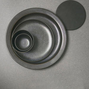 Kleine MOQ Chaozhou Fabrik Direkt verkauf günstigen Preis braune Farbe Porzellan Keramik Porzellan Teller Teller Geschirr - Product Image 2