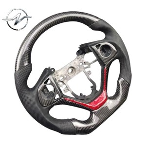 Volant sportif à 3 branches perforé en cuir et fibre de carbone de la marque YZ pour Civic EX-L Type R <span class=keywords><strong>FK2</strong></span> Si de 9e génération - Product Image 2
