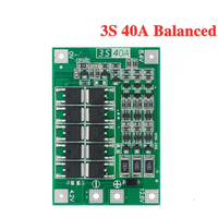 Chargeur de batterie Li-ion 3S 40A, module de cellule Lipo, carte PCB BMS avec protection de circuit pour perceuse moteur 12,6V et équilibrage
