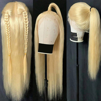 Wig Rambut Lace Front Pirang 613 Wig Rambut Asli 13X6 Full Lace - Wig dan Rambut Asli