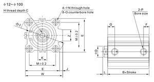 Nouveaux composants pneumatiques ISO CQ2B, cylindre à air COVNA avec garantie de 1,5 an - Product Image 5