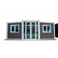 Maison préfabriquée moderne pliable de 20 pieds ou 40 pieds, portable, 3 chambres, extensible, modulaire, pour salon ou école
