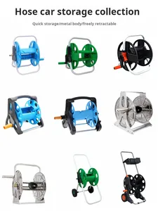 Household High-pressure Car Wash Water Gun Piping Storage Rack Hose Reel Cart For PVC Hose