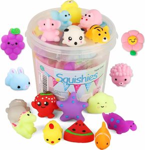 Lots de jouets anti-stress miniatures colorés Kawaii, Squishies, cadeaux de fête, remplisseurs d'œufs, jouets Squishy - Product Image 1