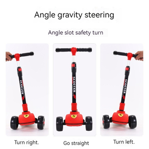 Nouveau scooter <span class=keywords><strong>à</strong></span> trois roues pliable pour enfants de 2 <span class=keywords><strong>à</strong></span> 3 <span class=keywords><strong>à</strong></span> 6 ans, en acier, <span class=keywords><strong>à</strong></span> poussée manuelle, type capteur, pour garçons et filles - Product Image 4