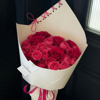 Papier d'emballage pour bouquet de ballet de style coréen pour la Saint-Valentin PVC PE enduit de paquets de cadeaux floraux de taille personnalisée pour chocolats