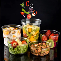 Groothandel Wegwerp Salade Verpakking 24Oz 117Mm 700Ml Transparante Voedsel Container Gekookt Voerbak Plastic Fruit Beker