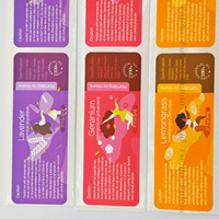 Transparent 10ml PET Adhésif Rouleau De Luxe Logo Personnalisé Impression Huile Preuve Vinyle Étiquette pour Parfum Shampooing Cosmétique Autocollant Business Die
