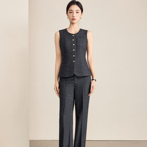 Элегантный красный двубортный костюм для женщин, длинный рукав, деловой стиль, приталенный крой, высококачественный костюм - Product Image 6