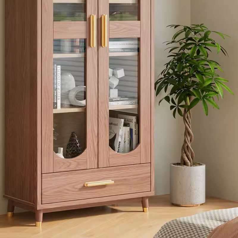 [Natural Wood Color] Ash Wood Solid Wood Bookshelf