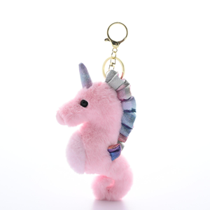 Nuevo llavero creativo de peluche de caballito de mar, juguete de acuario suave para regalos promocionales personalizados, marca QF Unisex - Product Image 3