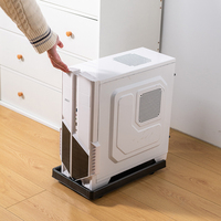 Dudukan CPU yang Dapat Disesuaikan dengan Roda, Penyangga Komputer Desktop Beroda untuk Kantor dan Rumah, Grosir OEM