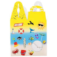 Carton de qualité alimentaire impression personnalisée découpé pliant papier Portable boîte bonbons cookie collations emballage boîte de papier