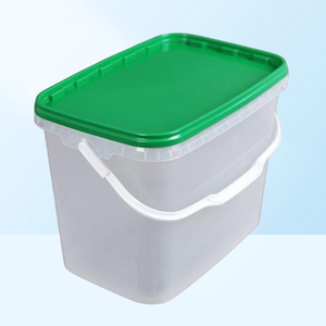 Cubo Rectangular de Plástico de 9L con Tapa Desprendible, Impresión IML Blanca, Tambor/Cubo/Barril - Product Image 2