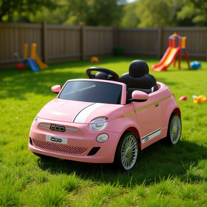 Auto de Juguete Fiat 500 Rosa, Vehículo Eléctrico para Niños de 12V con Control Remoto y Luces, de 3 a 6 Años - Product Image 2