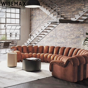 WISEMAX-muebles creativos para el hogar, sofá modular moderno DE diseño europeo combinado DE cuero, con llave DE piano DE serpiente - Product Image 4