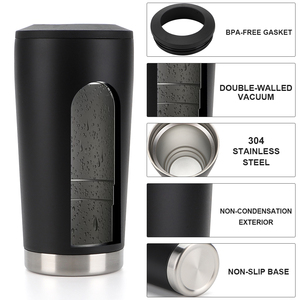 Mug isotherme classique en acier inoxydable à double paroi de 500 ml avec bouchon à boire directement – Chaud et <span class=keywords><strong>Froid</strong></span> - Product Image 2