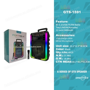 Altoparlante Portatile GTS-1591 con Bluetooth, USB, TF, TWS <span class=keywords><strong>LINKIN</strong></span>, Altoparlante Amplificato da 12 Pollici - Product Image 6