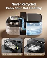 Fontaine à eau sans filtre pour chat Oneisall, distributeur d'eau automatique intelligent pour chat, fontaine pour animaux de compagnie avec eau propre et eau sale séparées