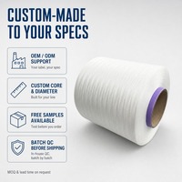 Hilo de poliéster bloqueador de agua para cable de fibra óptica, cable de telecomunicaciones, venta al por mayor directa de fábrica OEM