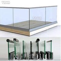 Balustraden Handläufe Aluminium U-Profil Gehärtetes Glas Deck Balkon Treppen Baluster Geländer U-Profil Aluminium