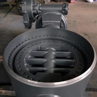 Vanne papillon à disques concentriques avec siège en EPDM ductile pour conduites industrielles de gaz, eau et huile