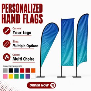 Banderas de Pluma con Mástil de 3 Metros, Banderas en Forma de Lágrima Impresas por Ambos Lados, Poliéster Tejido de 110G, Diseño Personalizado Integral - Product Image 1