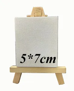 Mini Size 5*7 Cm Factory Wholesale Wall Decor Painting Artist Primed Stretched Blank Canvas For Kids And Adults