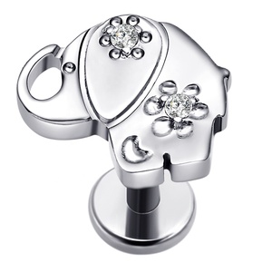 Eternal Metal ASTM F136 Titanio lindo <span class=keywords><strong>elefante</strong></span> roscado tops joyería <span class=keywords><strong>de</strong></span> perforación corporal <span class=keywords><strong>de</strong></span> alta calidad - Product Image 3