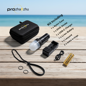 PROZHAOZHU Lampe Stroboscopique Sous-Marine 3000 Lumens Étanche IP68 150M Balise de Sécurité Rechargeable pour Plongeurs Aventuriers - Product Image 6