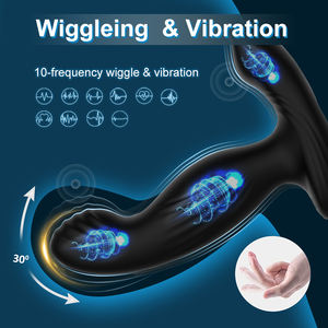 Vibrateur Anal Chauffant Intelligent Sex Toy Té<span class=keywords><strong>l</strong></span>écommande Masseur Électrique <span class=keywords><strong>de</strong></span> la <span class=keywords><strong>Prostate</strong></span> Masculine Double Anneaux <span class=keywords><strong>de</strong></span> Pénis pour <span class=keywords><strong>Homme</strong></span> - Product Image 2