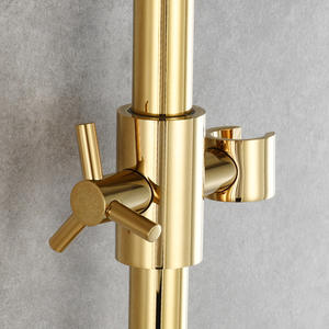 Soporte de <span class=keywords><strong>ducha</strong></span> de <span class=keywords><strong>acero</strong></span> <span class=keywords><strong>inoxidable</strong></span> Premium, montado en la pared, con mango cruzado - Product Image 5