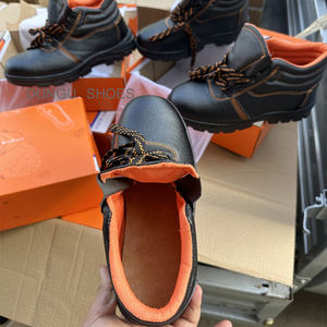 MOQ bajo Promocional Europeo Reino Unido Tobillo medio Trabajador Zapatos de seguridad con punta de hierro y placa de hierro - Product Image 6