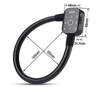 Verrou de vélo biométrique TUYA, antivol, déverrouillage sans clé, verrouillage par câble USB, adapté aux vélos et aux motos