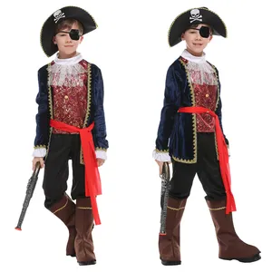 Disfraz de pirata de Halloween, traje de lujo para niño, Carnaval, disfraz de Piratas del Caribe, disfraz de fiesta de disfraces, disfraz de Cosplay