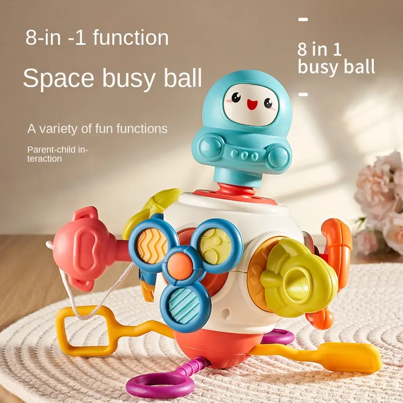 8-in-1 Unisex Montessori Busy Board Cube and Sensory Toys Toddler Space Busy Ball Toys for 5 to 7 Years