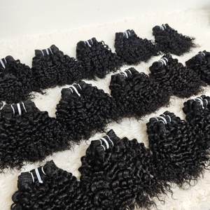 Letsfly Afro Kinky Curly ผมบราซิลแท้ 100% ขนาด 12 นิ้ว น้ำหนัก 30 กรัม/ชิ้น ช่อผมธรรมชาติ Remy 9A ต่อผมแบบขายส่ง - Product Image 2
