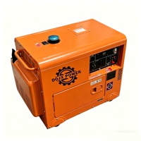 Générateur diesel silencieux, 5/8/9 KVA, portable, ATS AVR 110V/220V/440V 50/60Hz monophasé/triphasé, alimentation de secours d'urgence pour la maison et l'extérieur