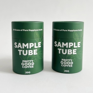 Tube en papier kraft écologique fait main, personnalisable en quatre couleurs, pour produits secs, tels que le chocolat et les herbes, avec revêtement anti-adhésif. - Product Image 2