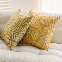 Luxuriöser Hochwertiger Abstrakter Geometrischer Dreidimensionaler Jacquard-Polyesterfaser Quadratischer Dekokissenbezug für Sofa und Bett