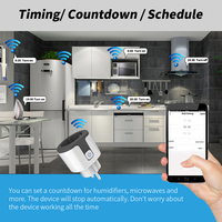 SIXWGH Prise intelligente WiFi Tuya, prise EU 16A, commande vocale Alexa GoogleHome SDK Cn, moniteur d'énergie, minuterie et compte à rebours à distance, Smart Life