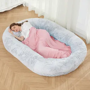 2023 Nova Chegada luxuoso lavável luxo super grande sono mais profundo gianthuman tamanho xxl pet dog cama para os seres humanos