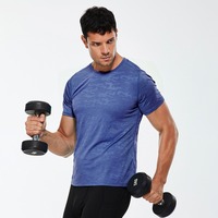 T-shirts de sport personnalisés pour hommes en élasthanne, polyester et spandex, pour la gym, le fitness et la course à pied, avec impression de logo personnalisé pour créer votre marque