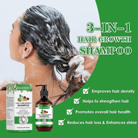 Shampo Pertumbuhan Rambut 3-IN-1 Rosemary Batana Oil dan Black Castor, Produk Anti-Rontok, Laris Grosir, 300ml