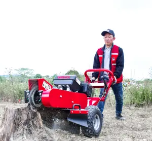 Factory High quality 15hp gasoline forestry machinery professional mini Stump Remover wood Stump Grinder Machine tree stump grin