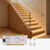 Contrôleur d'éclairage d'escalier à détecteur de mouvement PIR 32 étapes 500W max DC12V/24V, éclairage automatique pour escalier intérieur