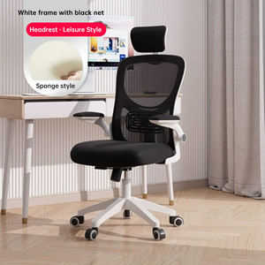 Silla Ejecutiva Giratoria de Tela de Alta Calidad con Respaldo Alto y Altura Ajustable, con Sistema de Elevación Eléctrico para Oficina en Casa - Product Image 5