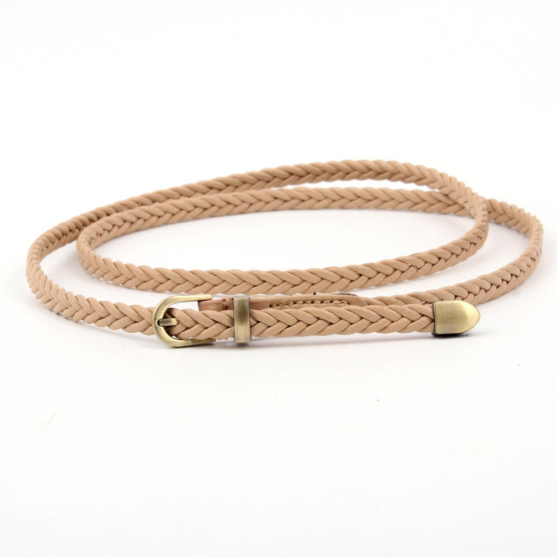 RW Wholesale Bronze Buckle Handmade Woven Rope Waistband Colorful