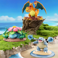 Kanto Starters Scene Figure Blind Box Set  Collectible Toy Anime Figure Ornaments PVC Action Figures Toys Mystery Box